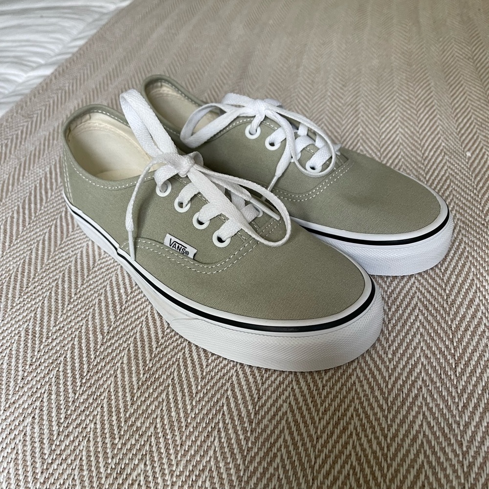 Sage Green Vans Authentic Never Worn